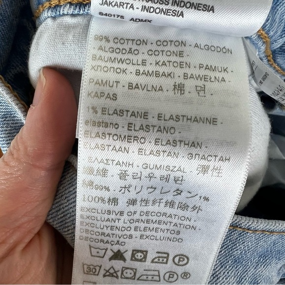 LEVI’S Ribcage Straight Ankle Jeans Distressed Size 28 - Picture 7 of 11